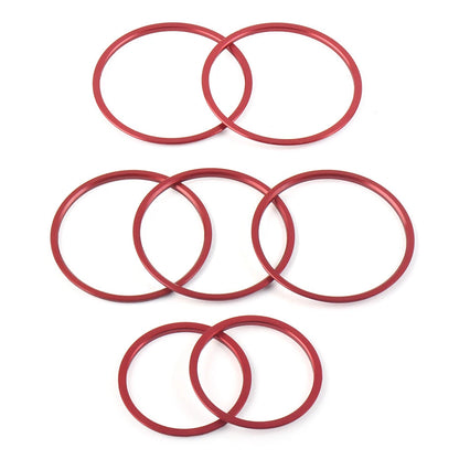 For Mercedes Benz C Class W205 AC Air Vent Outlet Inner Ring Cover Trim Red 7Pcs