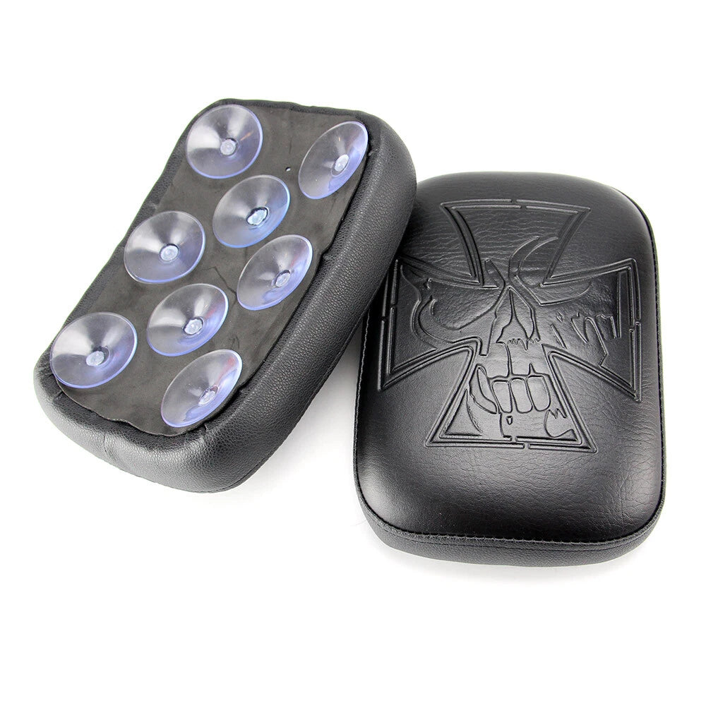 Skull Rear Pillion Back Seat 8 Suction Cups For Harley Chopper Sportster Softail