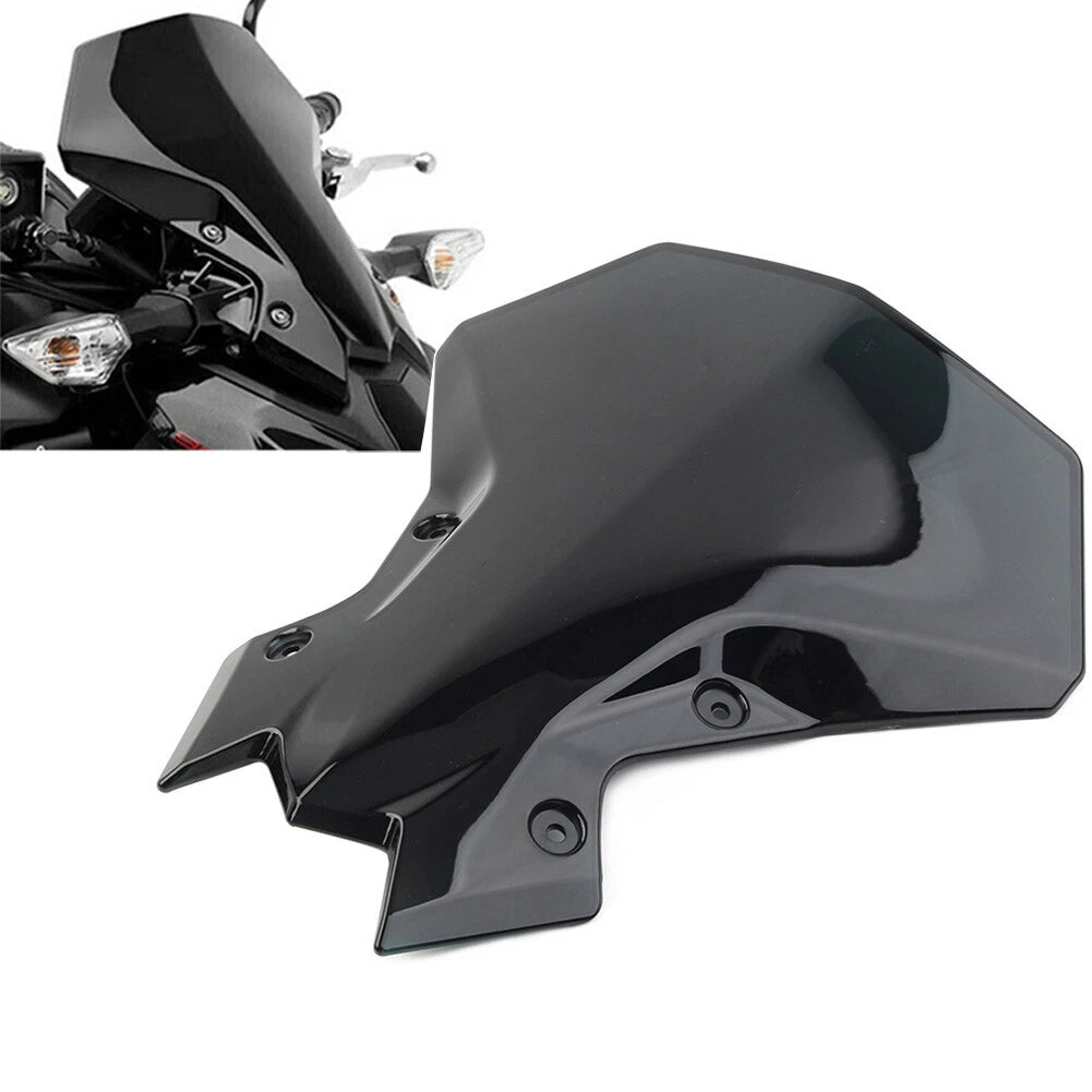 Windshield Windscreen Visor Deflector Cover For Kawasaki Z900 Z650 2020-23 Black