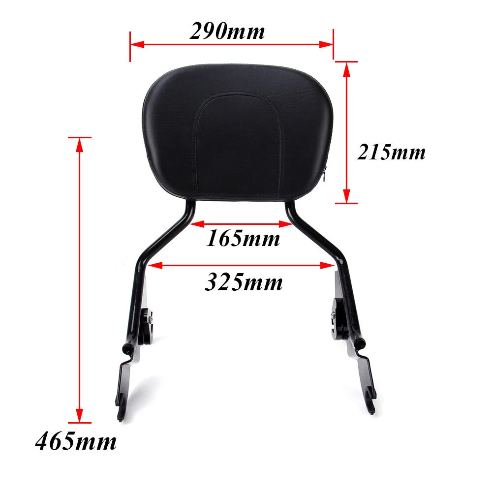 Backrest Sissy Bar w/ Docking Hardware Kit For Harley Street Electra Glide 14-22