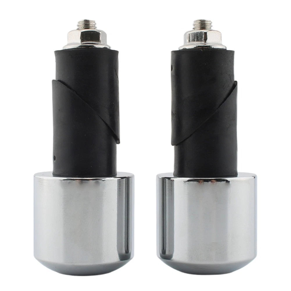 18mm 2pcs Motorcycle Chrome Handlebar End Caps For Yamaha VMAX 400 450 500 750