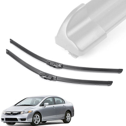 26"+23" Front Windshield Wiper Blades Bracketless For 2006-2011 Honda Civic