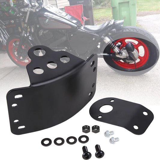 3/4" Motorcycle Side Mount License Plate Light Bracket For Harley Chopper Bobber