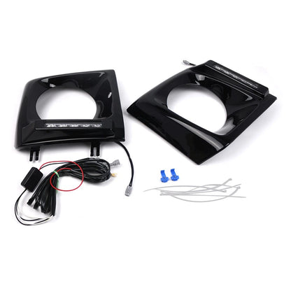 Glossy Black Daytime Running Lights Headlight Bezel For Benz G-Class W463 90-18
