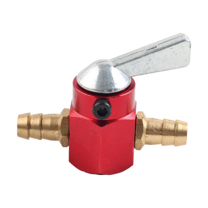 Motorcycle Inline Petrol On-Off Fuel Tap Gas Petrol Valve Petcock 8mm Red