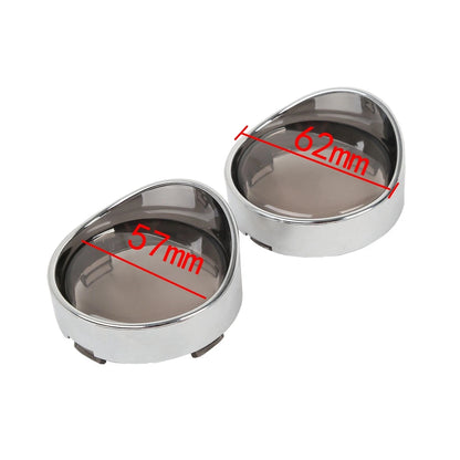 Turn Signal Light Trim Ring Visors & Smoke Lens Fit For Harley Dyna Sportster XL