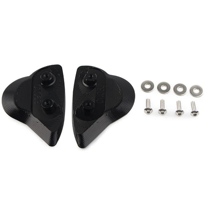 2x Rearview Mirror Block Off Base Plates Cover For Yamaha YZF-R6 17-22 R7 21-23