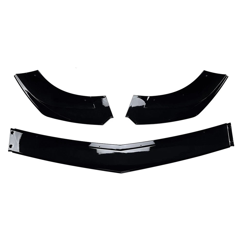 Front Bumper Spoiler For Mercedes Benz C Class W204 S204 Facelift 11-14 Black
