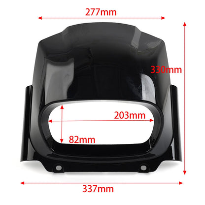 Front Headlight Fairing Mask Cowl For Harley M8 Softail Fat Bob FXFB 18-22 Black