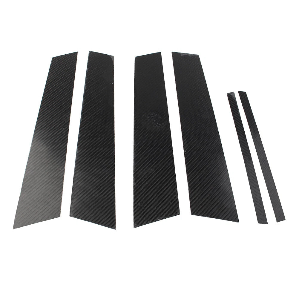 6x Exterior Door Window B Pillar Post Cover Trim For Alfa Romeo Giulia 2017-2021