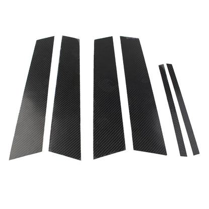 6x Exterior Door Window B Pillar Post Cover Trim For Alfa Romeo Giulia 2017-2021