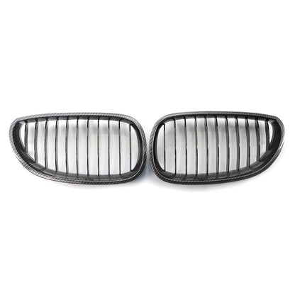 Front Kidney Grille Grill For BMW E60 E61 M5 5 Series 2004-2009 Carbon Pair US