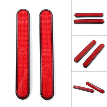 2PCS Rear Mudguard Fender Reflector For Harley Sportster 883 1200 X48 A1 ABS Red