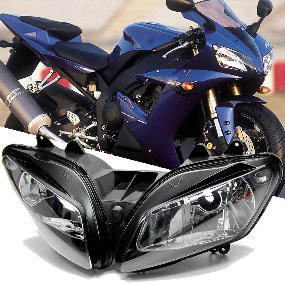 Left Right Headlight Headlamp Assembly For Yamaha YZF R1 YZF-R1 R1000 2002 2003