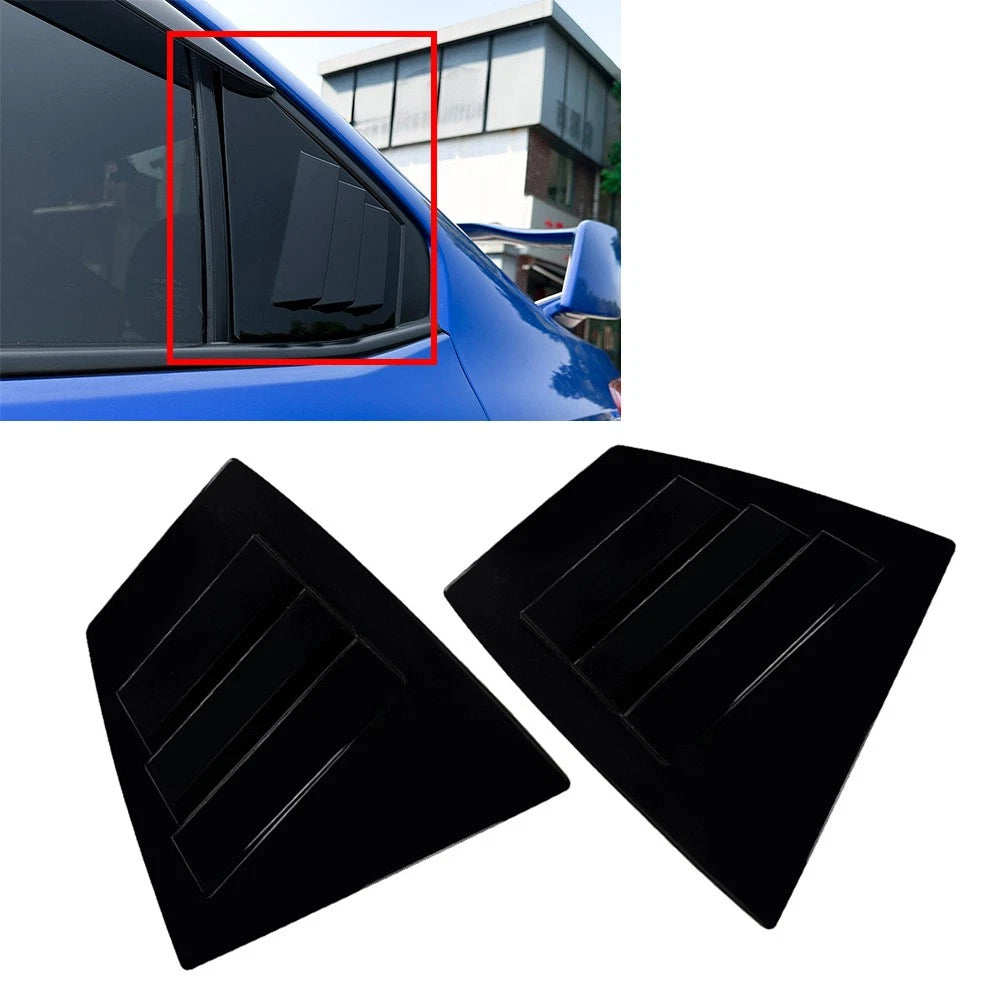 Glossy Black Rear Window Shutter Louvers Cover Trim For Subaru WRX STI VA 14-21