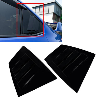 Glossy Black Rear Window Shutter Louvers Cover Trim For Subaru WRX STI VA 14-21