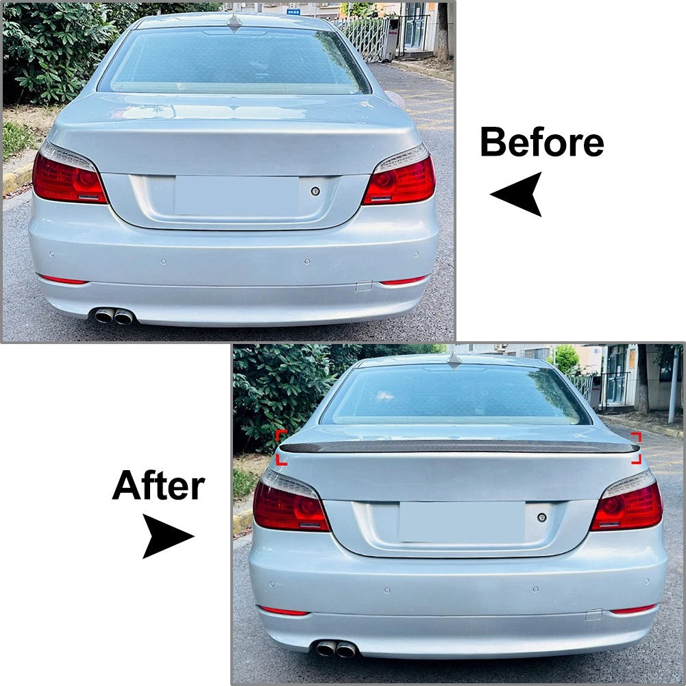 Tail Wing Rear Trunk Spoiler Lip For BMW 5-Series E60 Sedan 2003-2010 Glossy Blk