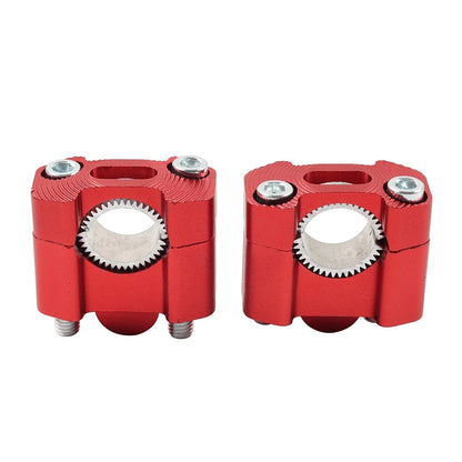 HandleBar Fat Bar Mount Clamps Risers Adaptor 7/8 to 11/8 Dirt Pit Bike ATV Red