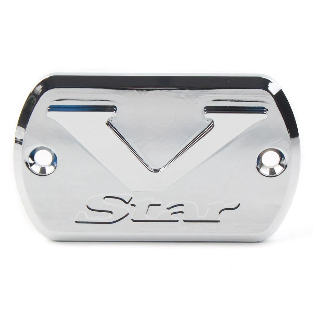 Front Brake Fluid Cap Reservoir Cover For Yamaha V Star XVS 650/950 Chrome US
