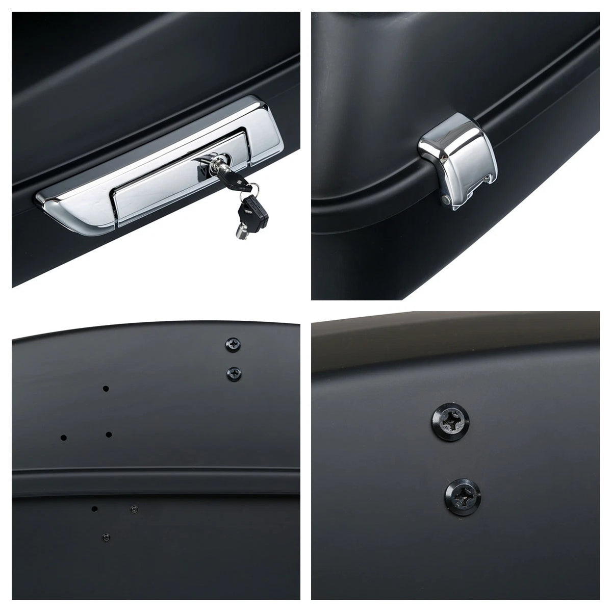 Matte Chopped Trunk Backrest Pad Plate Fit For Harley Touring Road Glide 2014-Up