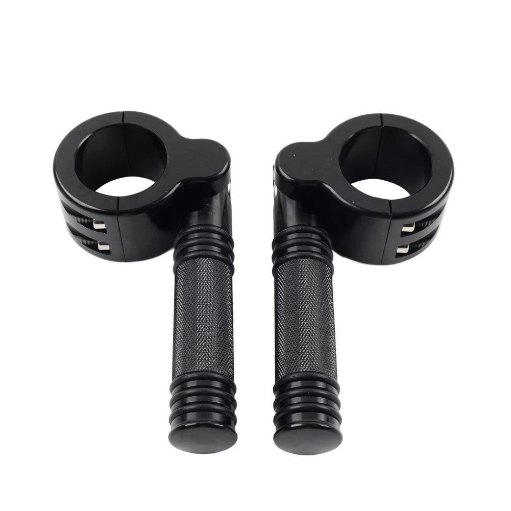Black Motorcycle 1-1/2" 38MM Engine Crash Bar Highway Footpeg Clamp For Harley