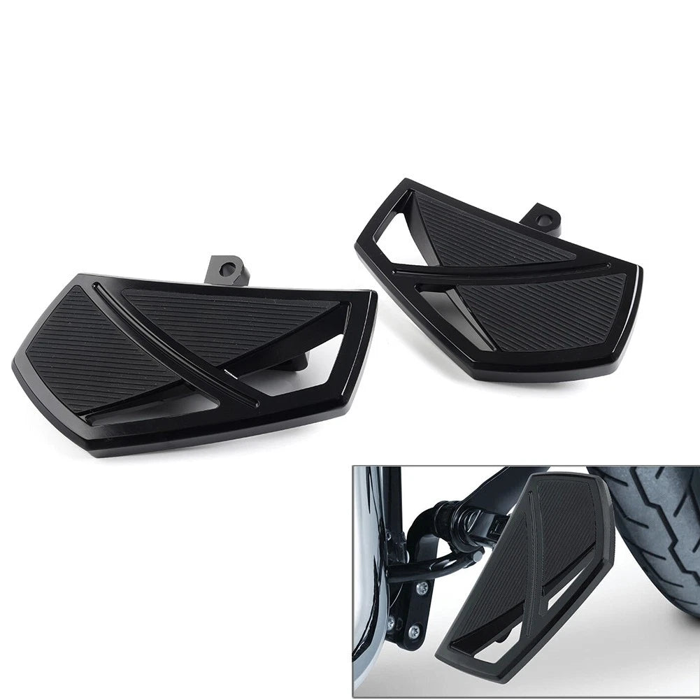 1 Pair of Black Floorboard Footrest Footpegs For Harley Softail 2018-2023