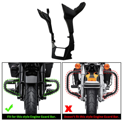 Vivid Black Fairing Spoilers Cover Fit For Harley Touring Road Glide FLTRX 17-Up