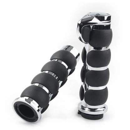 1 Pair Handle Bar Hand Grip For Motorcycle Cruiser Bike Chopper 1" Universal Fit