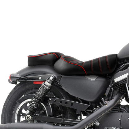 Driver Passenger Seat Fit For Harley Sportster Iron 883 XL883N 2016-Up Black Red