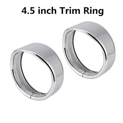 4.5 inch Chrome Auxiliary Lamp Visor Style Passing Lamp Trim Ring For Touring