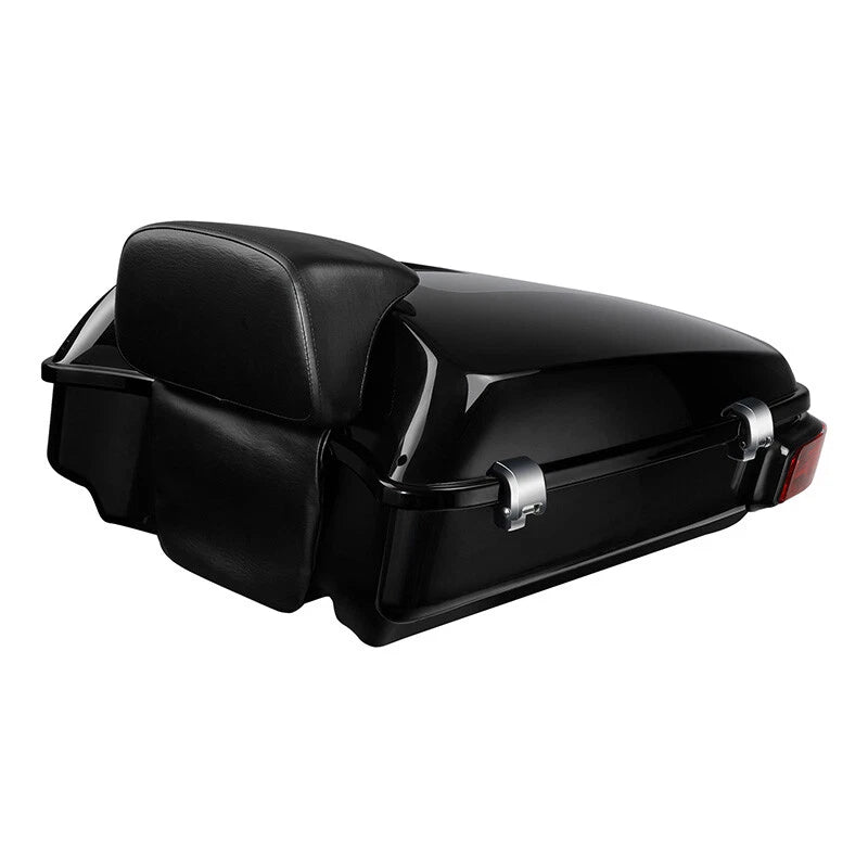 Chopped Pack Trunk Backrest Pad Tail Light Fit For Harley Touring Glide 14-26 22