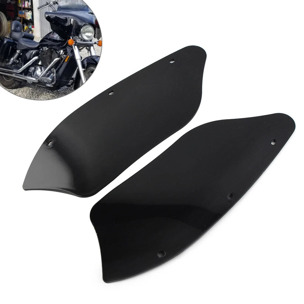 Batwing Fairing Wind Deflectors For Harley Dyna Heritage Softail Road King Black