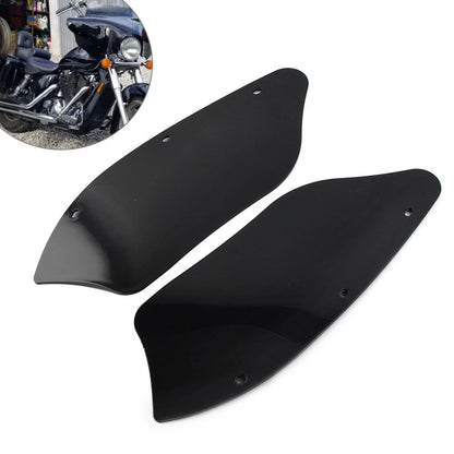 Batwing Fairing Wind Deflectors For Harley Dyna Heritage Softail Road King Black