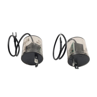 12V 2Pin LED Flasher Relay Heavy Duty Turn Signal with Ground Wire EF32 20Amps