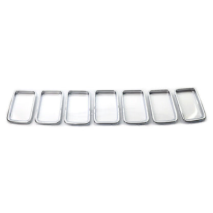 Front Grille Grill Insert Ring Trim Cover For Jeep Grand Cherokee 2014-16 Chrome