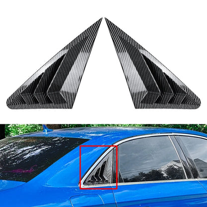 Carbon Look Rear Window Louver Shutter Cover For Audi A3 S3 8V RS3 Sedan 14-20