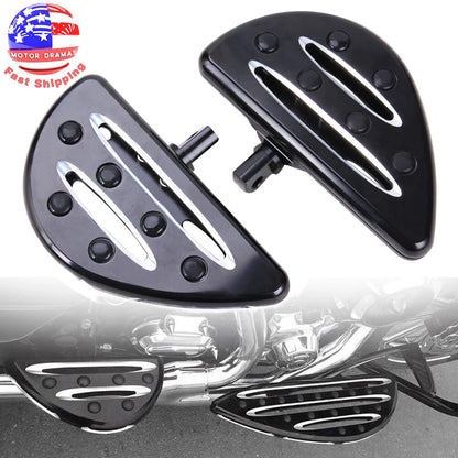 Rear Black Shallow Cut Passenger Floorboards For Harley Touring FLHX FLHR Dyna