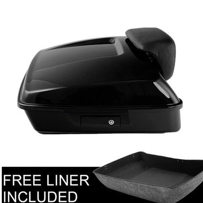 Chopped Trunk Black Latch Backrest Pad Fit For Harley Touring Electra Glide 14+
