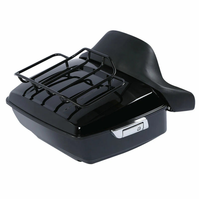King Trunk Mount Rack Backrest Pad Fit For Harley Touring 14-25 US