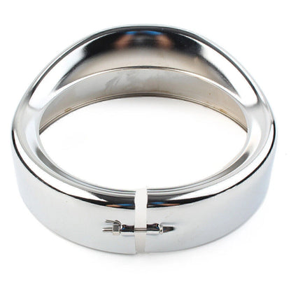 7" Headlight Passing Light Lamp Decorate Trim Ring Visor Cover Chrome for Harley