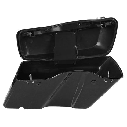 Hard Saddle Bags w/ Black Latch Fit For Harley Softail Fatboy FXST 1984-2017 16