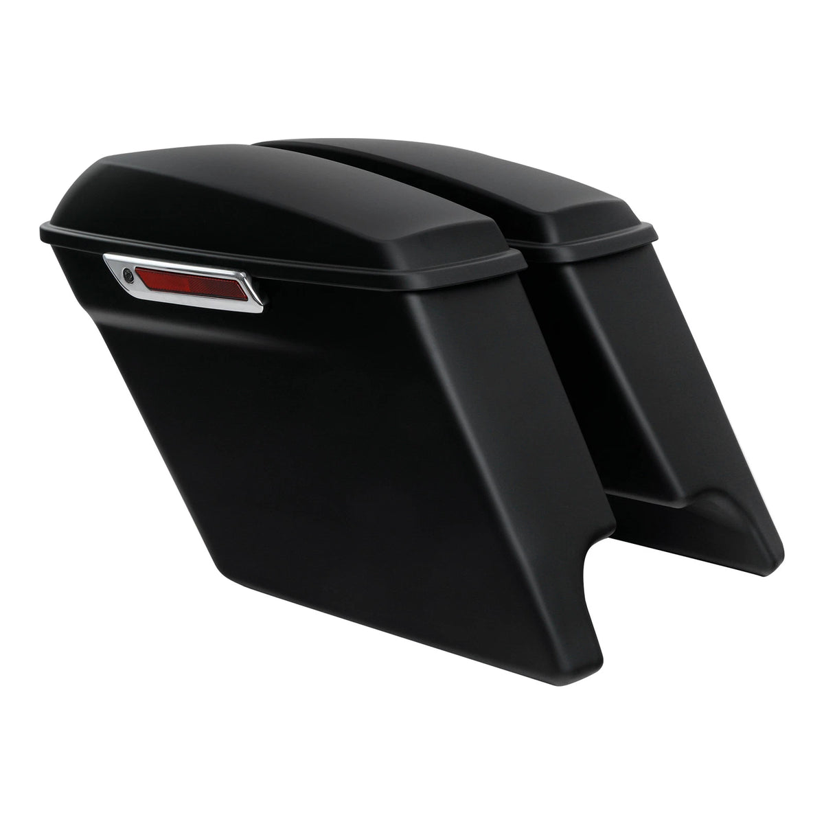 Matte Black 5'' Stretched Saddlebags w/ Bracket For Harley Softail Fatboy 84-17