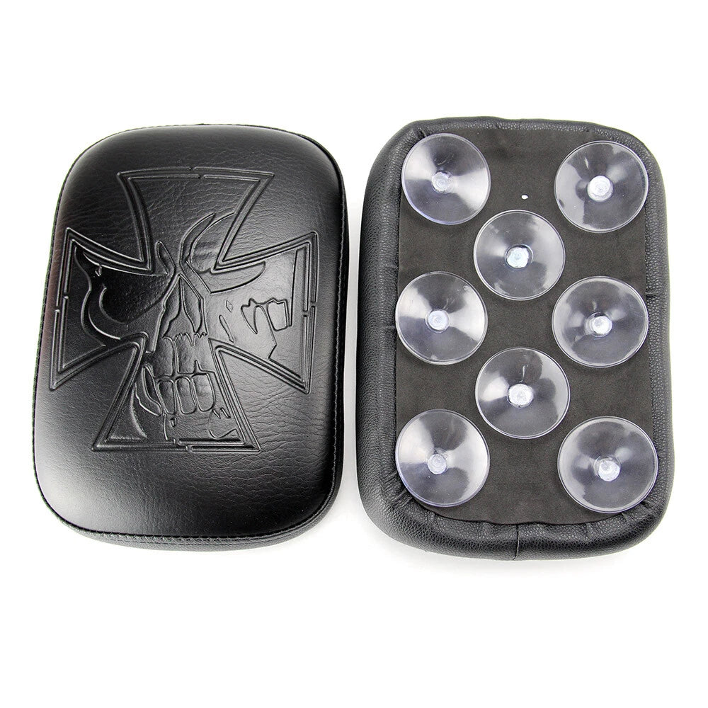 Skull Rear Pillion Back Seat 8 Suction Cups For Harley Chopper Sportster Softail