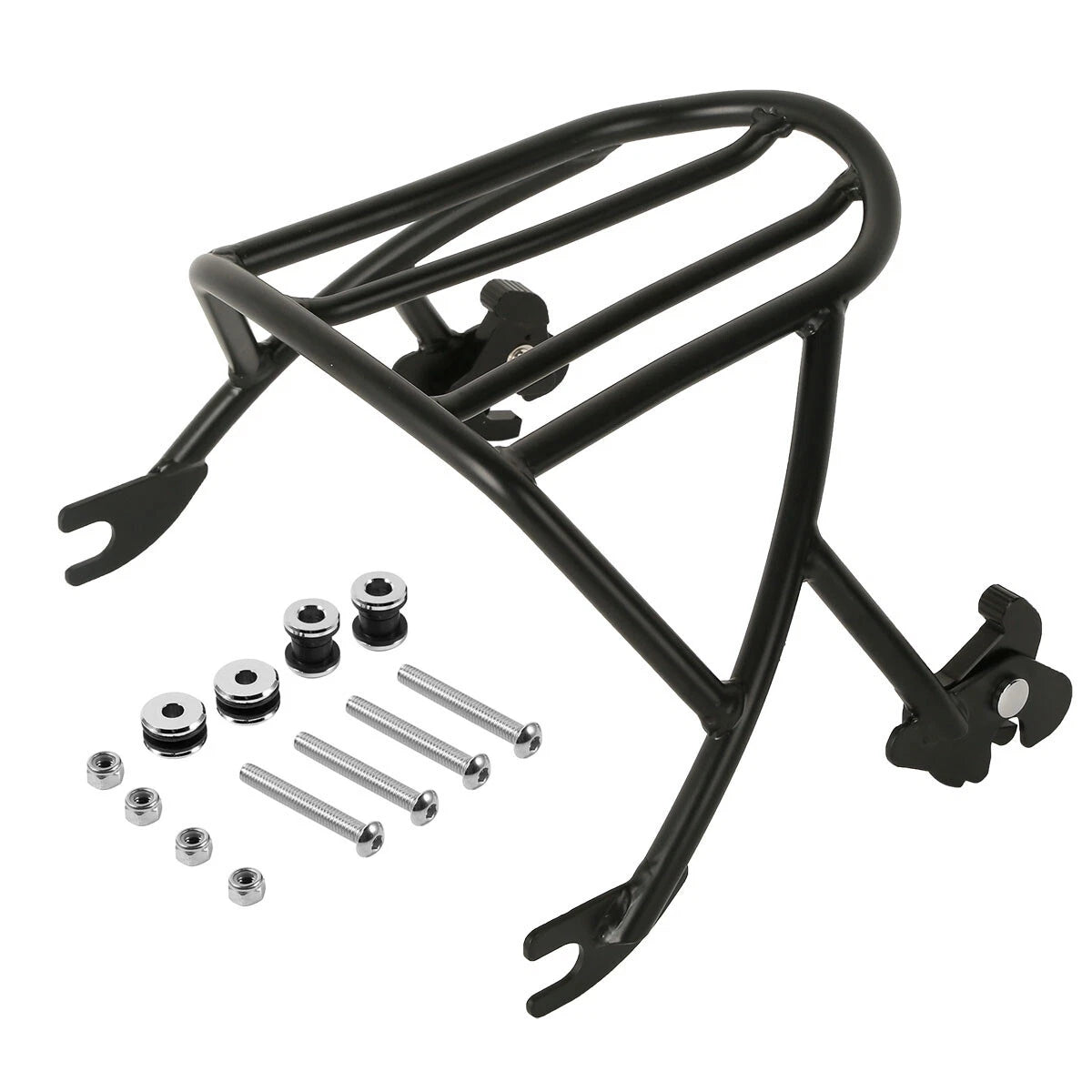 Black Solo Luggage Rack Docking Hardware Kit For Harley Sportster 883 1200 04-22