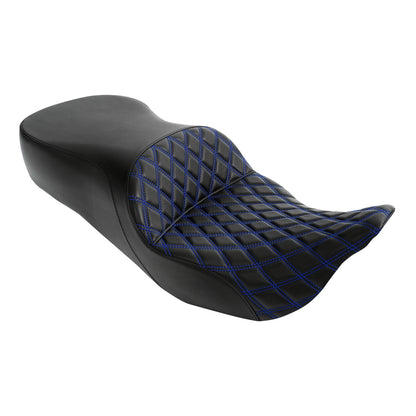 Blue Stitching Driver Passenger Seat Fit For Harley Touring Glide Trike 09-23