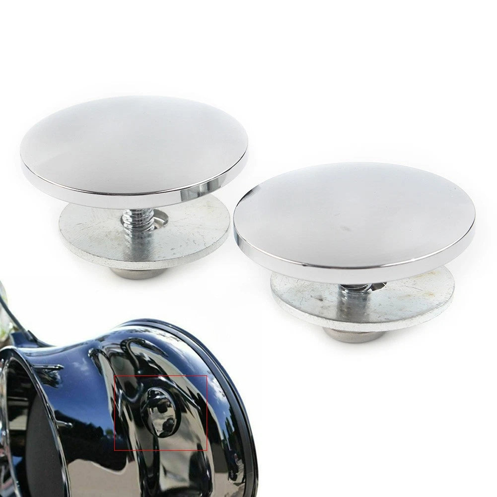 Fit Harley Batwing Street Glide Electra Glide Inner Fairing Mirror Plugs Chrome