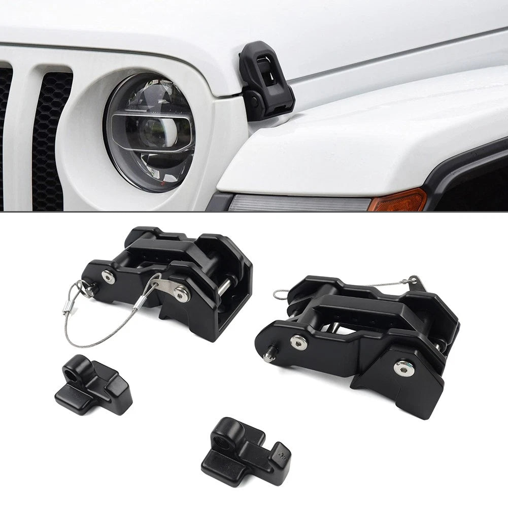 Engine Hood Lock Latch Catch Buckle Kits For Jeep Wrangler JK JKU JL