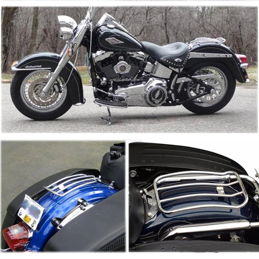 Rear Fender Solo Seat Luggage Rack For Harley Road King Street Glide Tour 97-15