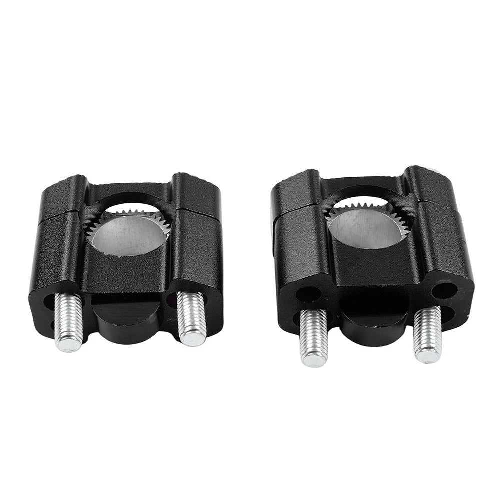 HandleBar Fat Bar Mount Clamps Risers Adaptor 7/8 to 11/8 Dirt Pit Bike ATV blk