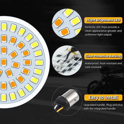 1157 LED Bullet Turn Signal Light Smoke Lens for Harley Touring CVO Softail Dyna